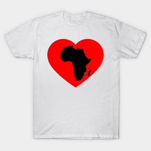 Africa Heart, African, African American T-Shirt